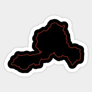 Wrexham Map Sticker